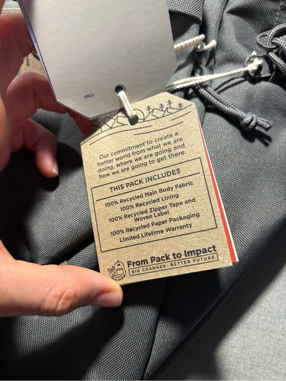 NWT Jansport Gray Classic Backpack with Front Zip Pocket